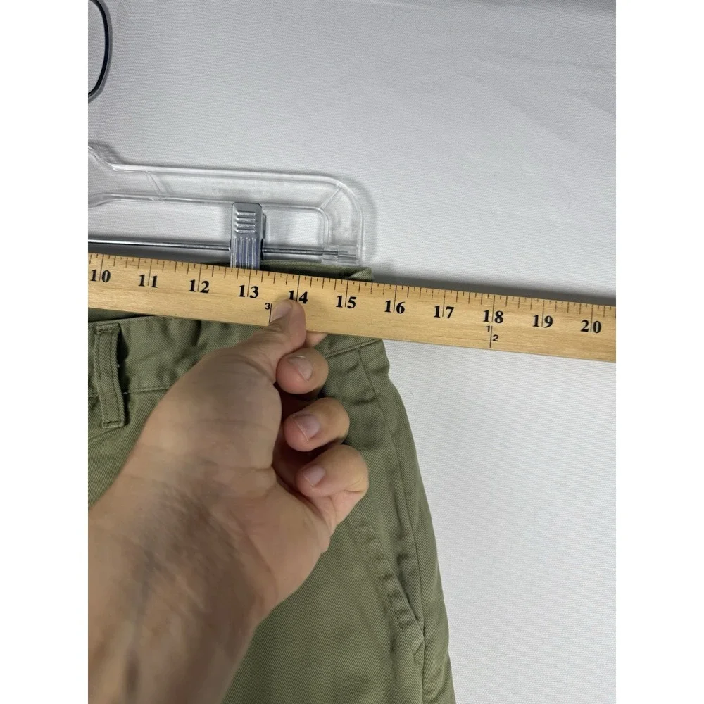 Taylor Stitch Shorts Mens 31 Green Chino Organic Cotton Camp Preppy 8